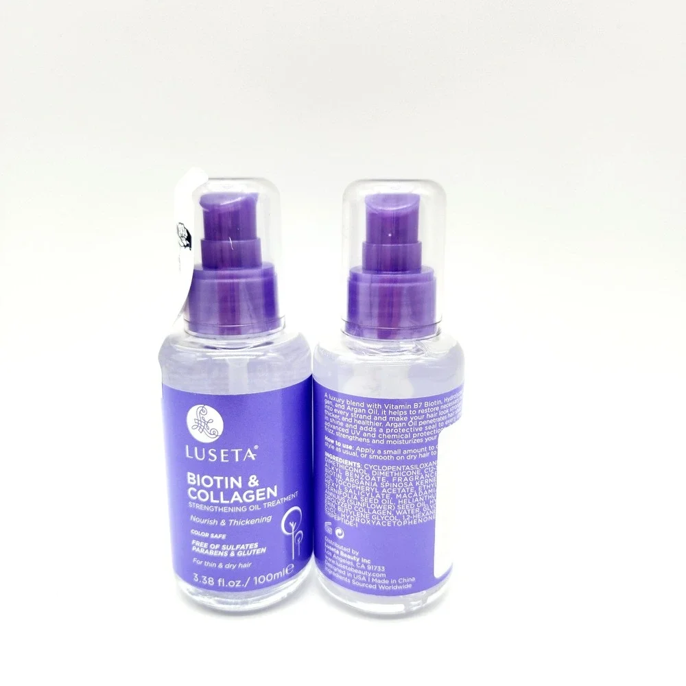 2x Luseta Biotin Collagen Hair Oil Treatment‎ 3.38oz Each – Strength & Shine